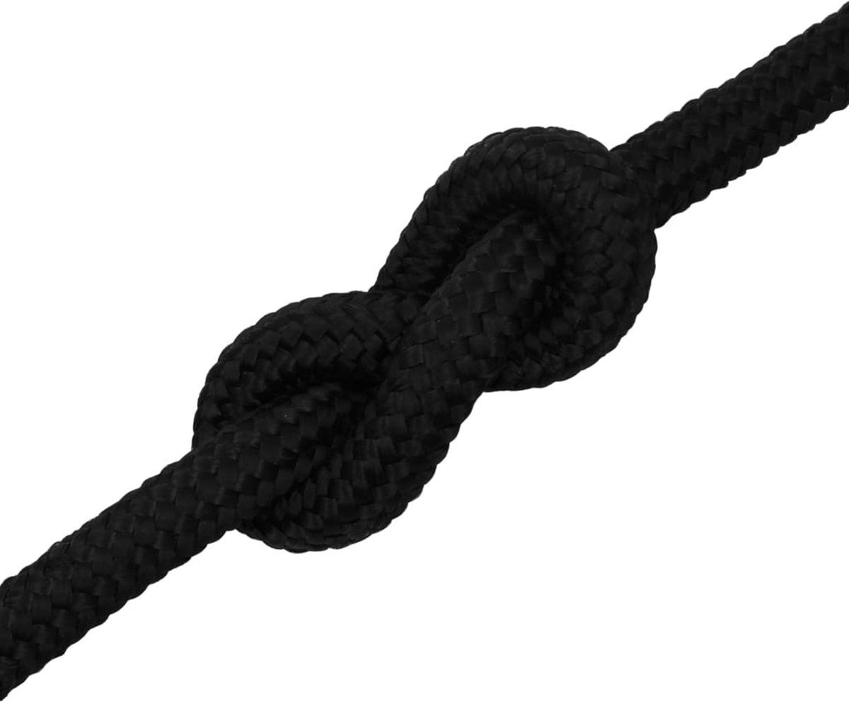 Vidaxl Werktouw 20 Mm 100 M Polyester - Zwart