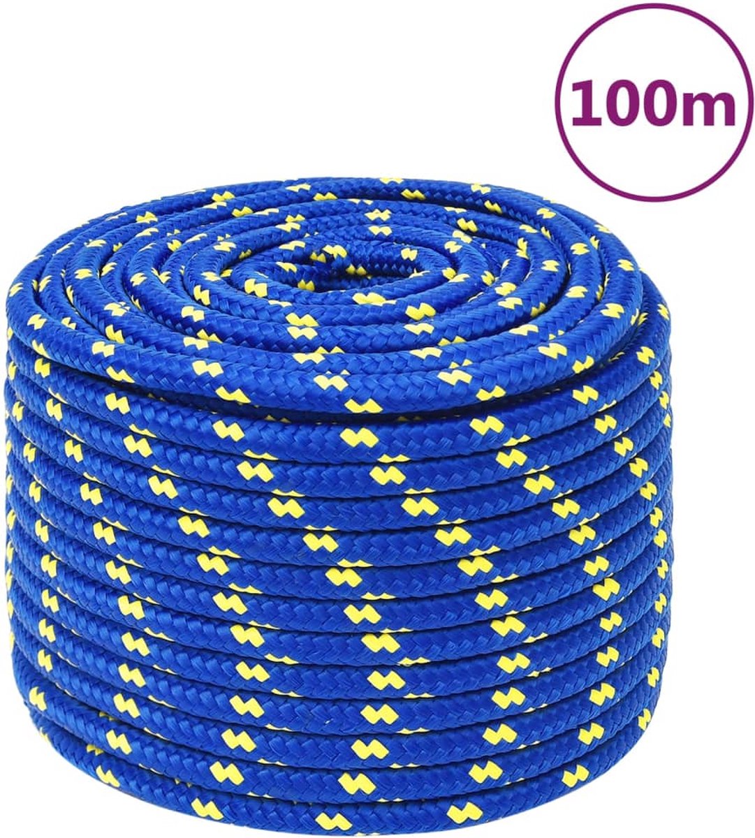 Vidaxl Boottouw 12 Mm 100 M Polypropeen - Blauw