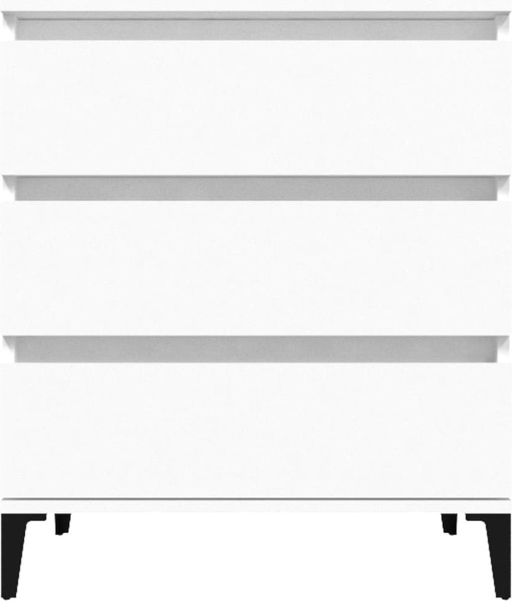 Vidaxl Dressoir 60x35x70 Cm Bewerkt Hout Wit