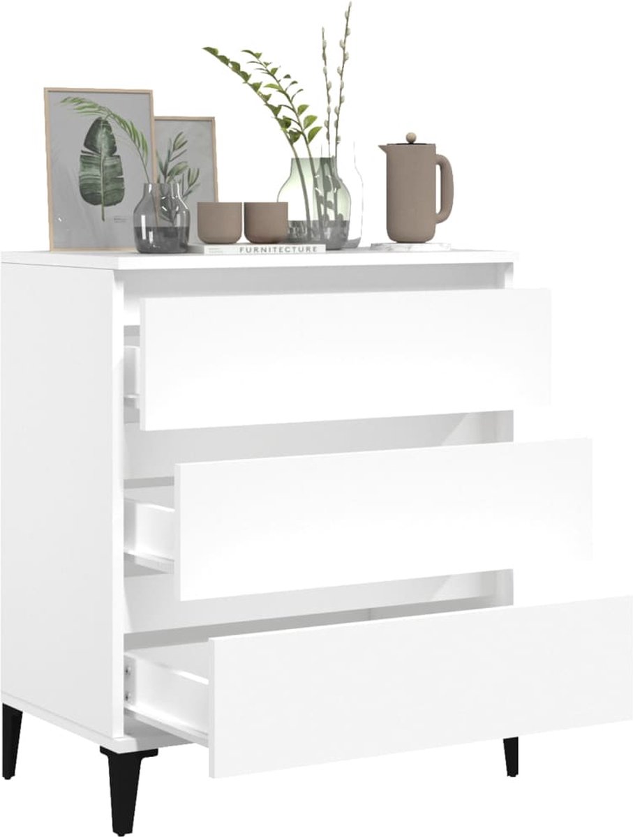 Vidaxl Dressoir 60x35x70 Cm Bewerkt Hout Wit