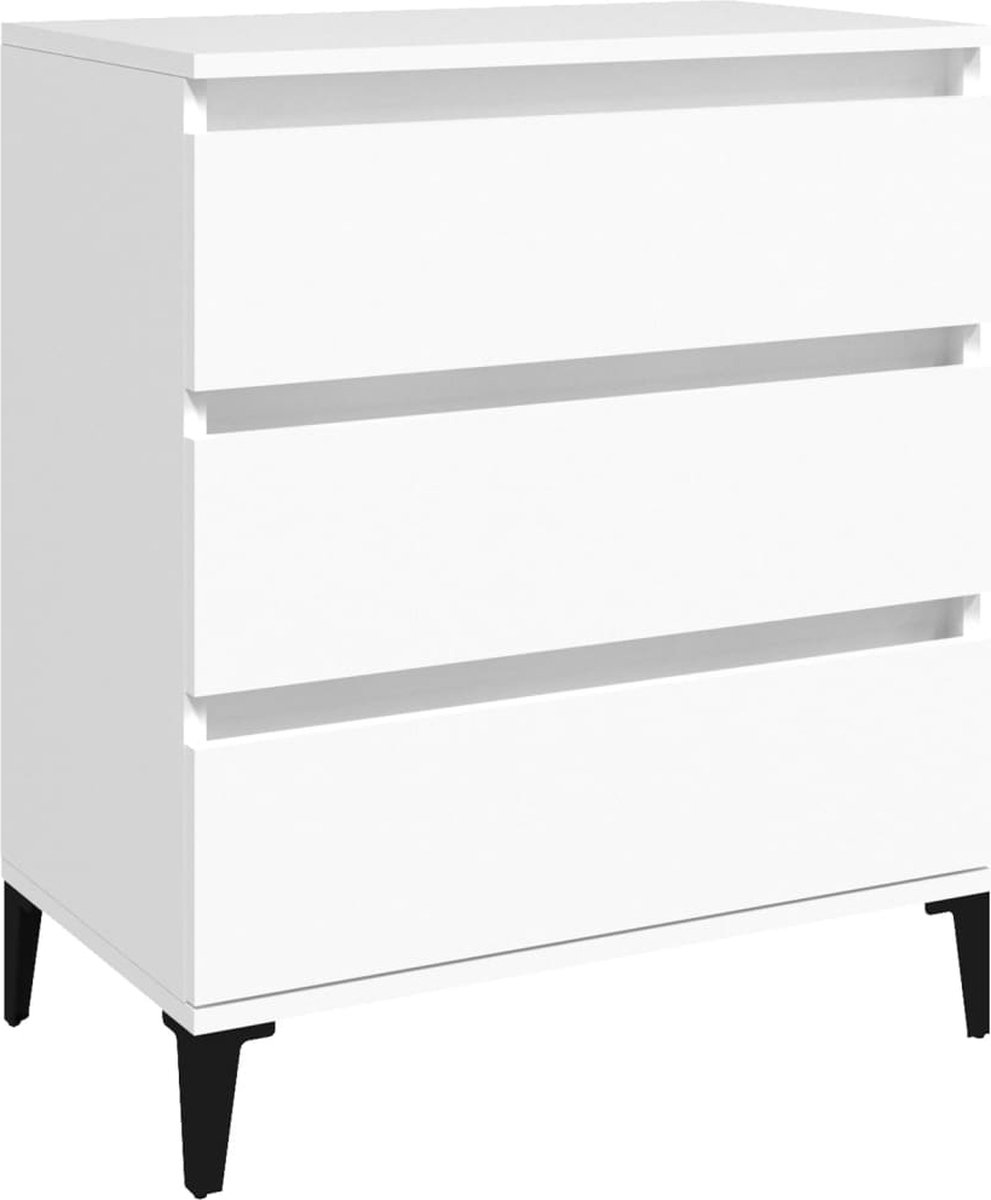 Vidaxl Dressoir 60x35x70 Cm Bewerkt Hout Wit