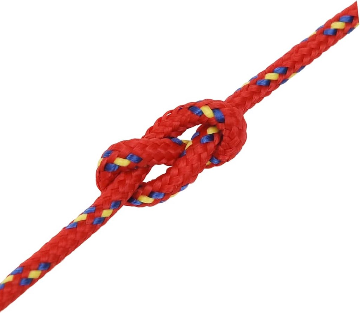 Vidaxl Boottouw 4 Mm 500 M Polypropyleen - Rood