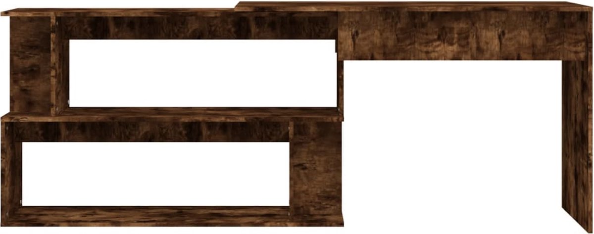 Vidaxl Hoekbureau 200x50x76 Cm Bewerkt Hout Gerookt Eikenkleur - Bruin