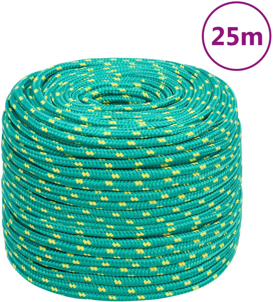 Vidaxl Boottouw 6 Mm 25 M Polypropyleen - Groen