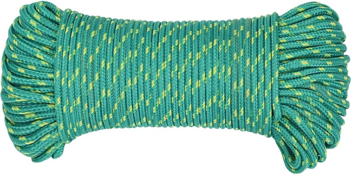 Vidaxl Boottouw 3 Mm 500 M Polypropyleen - Groen