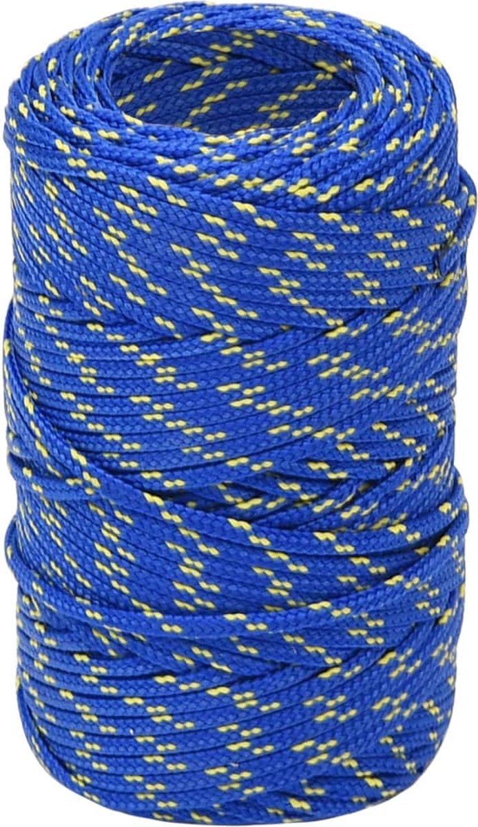 Vidaxl Boottouw 2 Mm 500 M Polypropyleen - Blauw