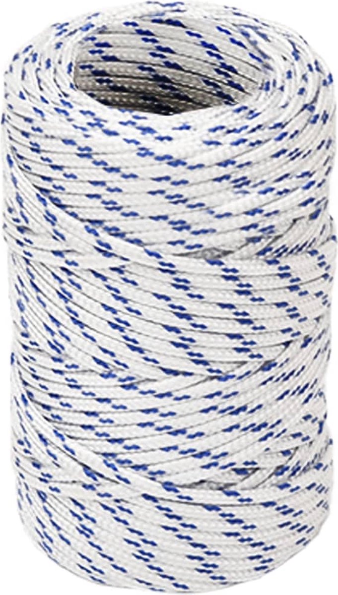 Vidaxl Boottouw 2 Mm 250 M Polypropyleen Wit