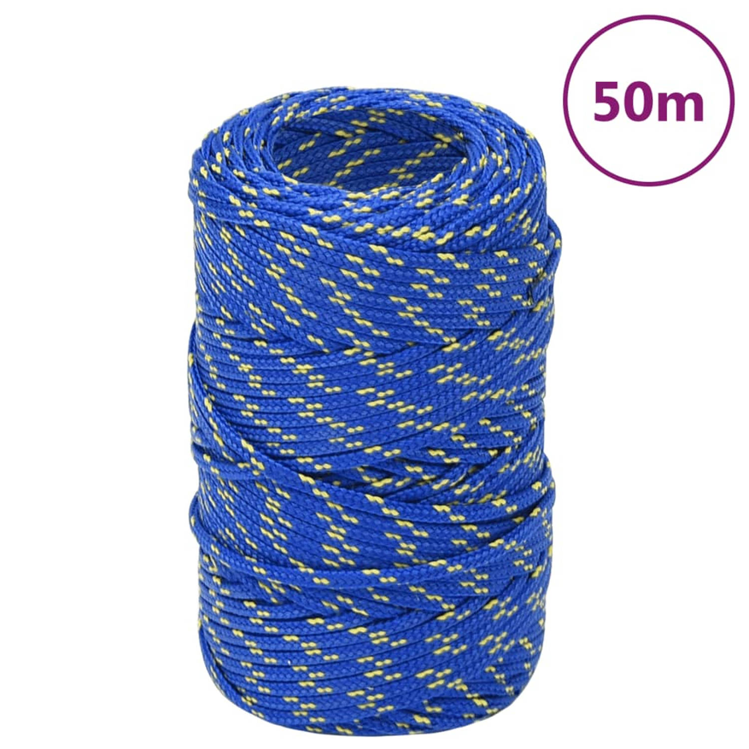 Vidaxl Boottouw 2 Mm 50 M Polypropyleen - Blauw