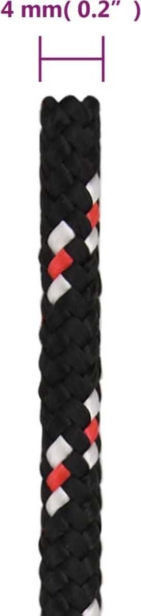 Vidaxl Boot Touw 4 Mm 500 M Polypropyleen Zwart