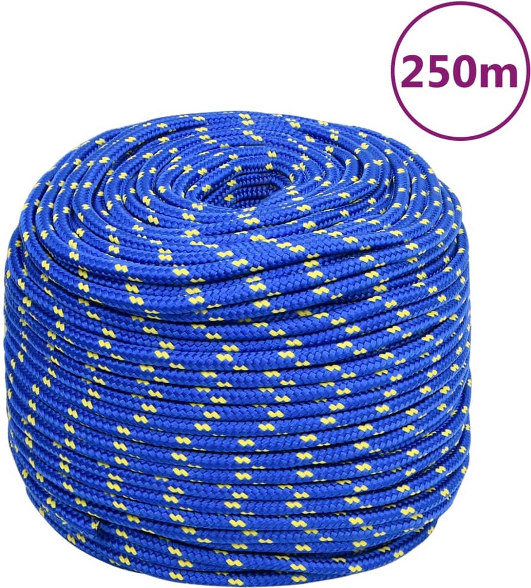 Vidaxl Boottouw 6 Mm 250 M Polypropyleen Blauw