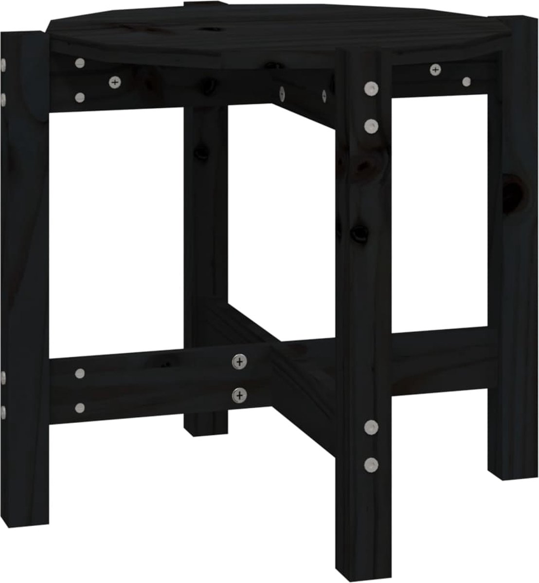 Vidaxl Salontafel Ø 52,5x45 Cm Massief Grenenhout - Negro