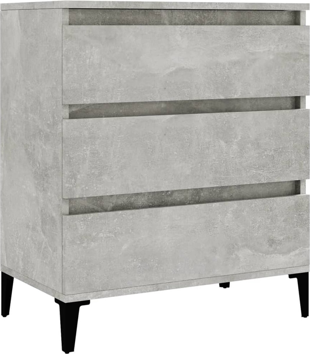 Vidaxl Dressoir 60x35x70 Cm Bewerkt Hout Beton - Grijs