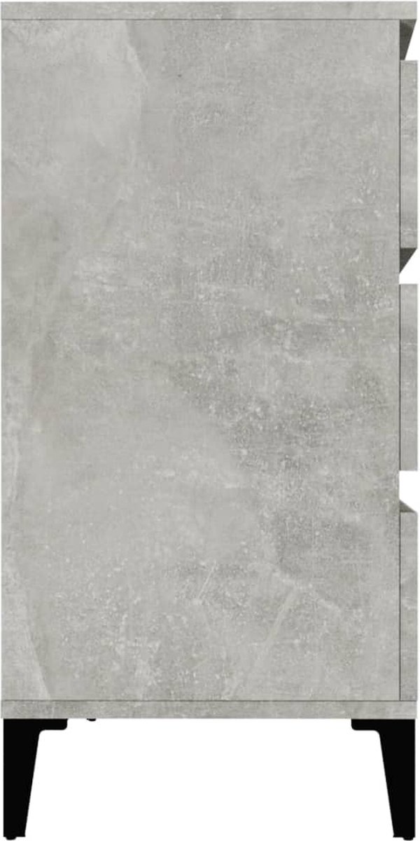 Vidaxl Dressoir 60x35x70 Cm Bewerkt Hout Beton - Grijs