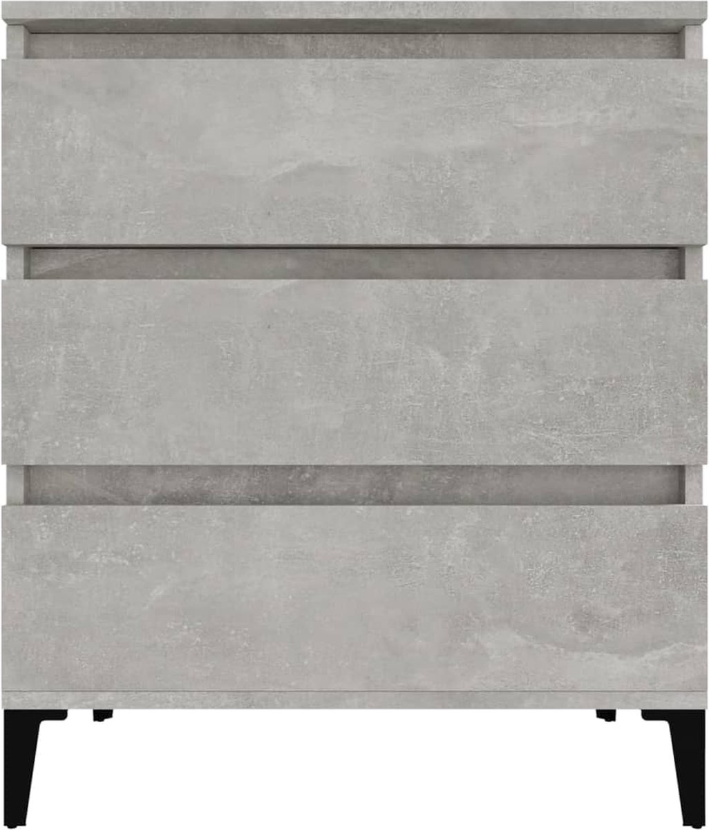 Vidaxl Dressoir 60x35x70 Cm Bewerkt Hout Beton - Grijs