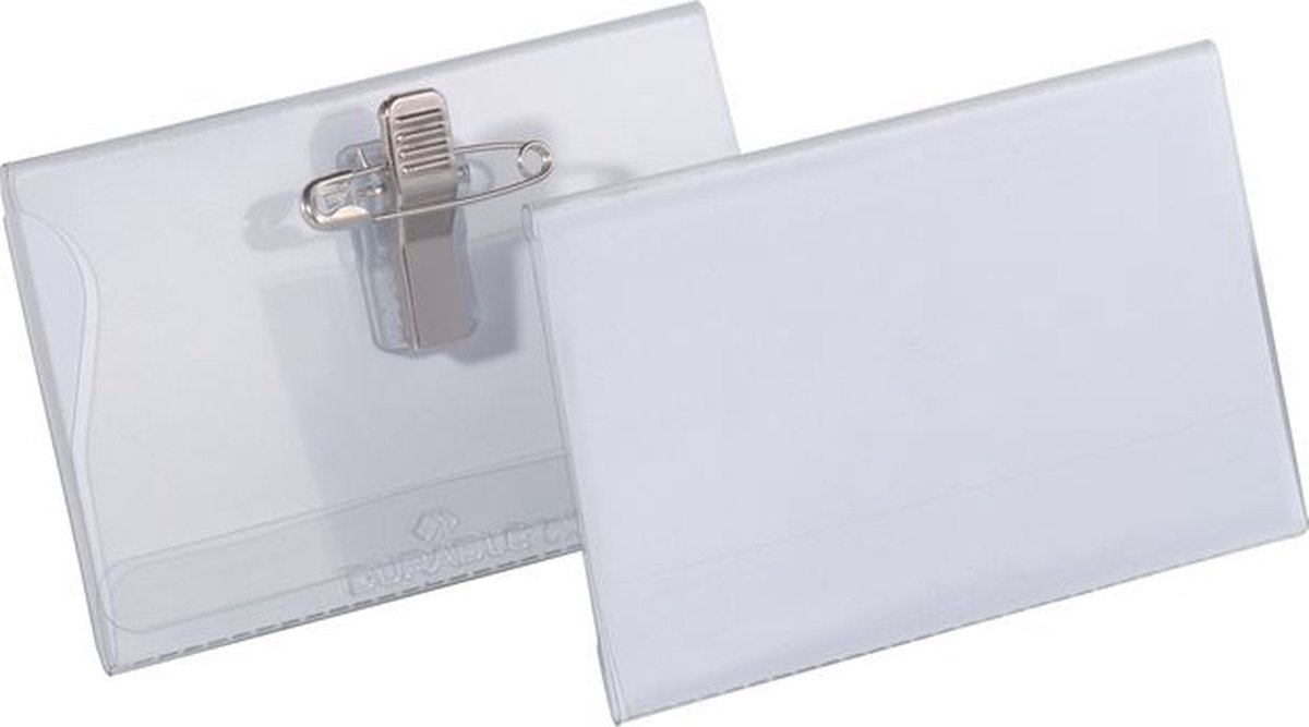 Huismerk Durable Naambadge - 5,4 X 9 Cm - Inclusief Combi-klem - 50 Stuks