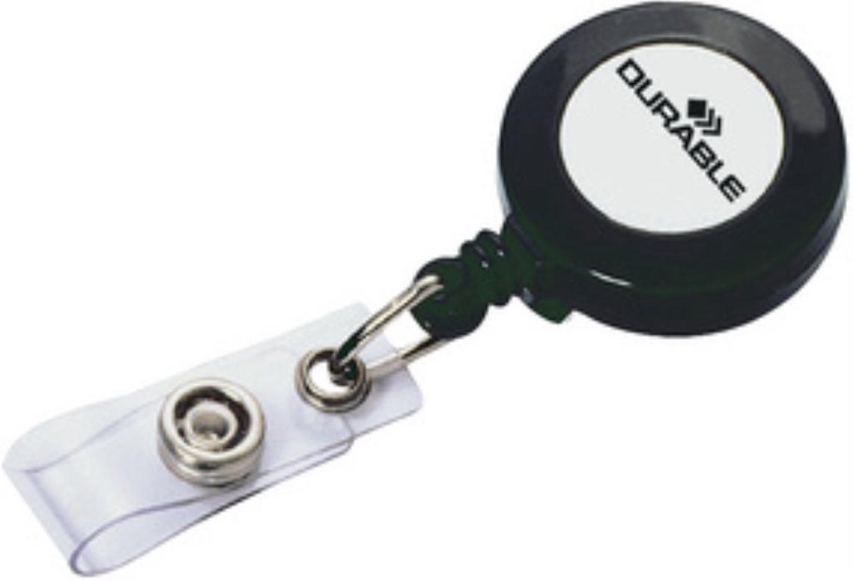 Huismerk Durable Badge Reel - 80 Cm - Antraciet - 10 Stuks