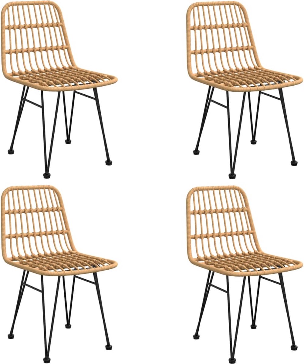 Vidaxl 5-delige Tuinset Poly Rattan - Bruin