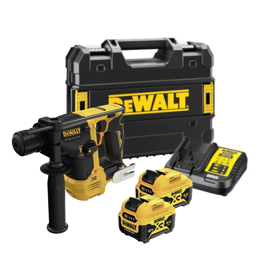 DeWalt DCH072P2-QW | Accuboorhamer | SDS-plus | 1.1 J | 12V | 2 x 5.0 Ah accu + lader | TSTAK koffer