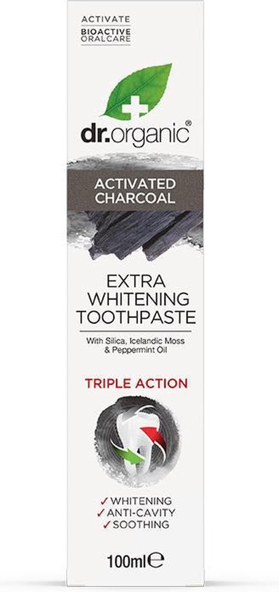 Dr Organic Pasta De Dientes Blanqueante De CarbÃ³n Activado