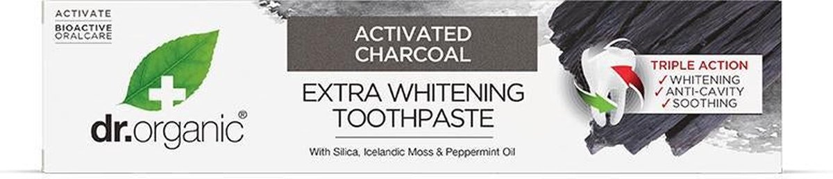 Dr Organic Pasta De Dientes Blanqueante De CarbÃ³n Activado