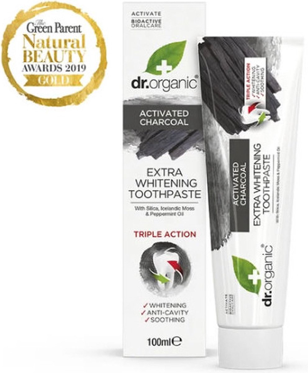 Dr Organic Pasta De Dientes Blanqueante De CarbÃ³n Activado