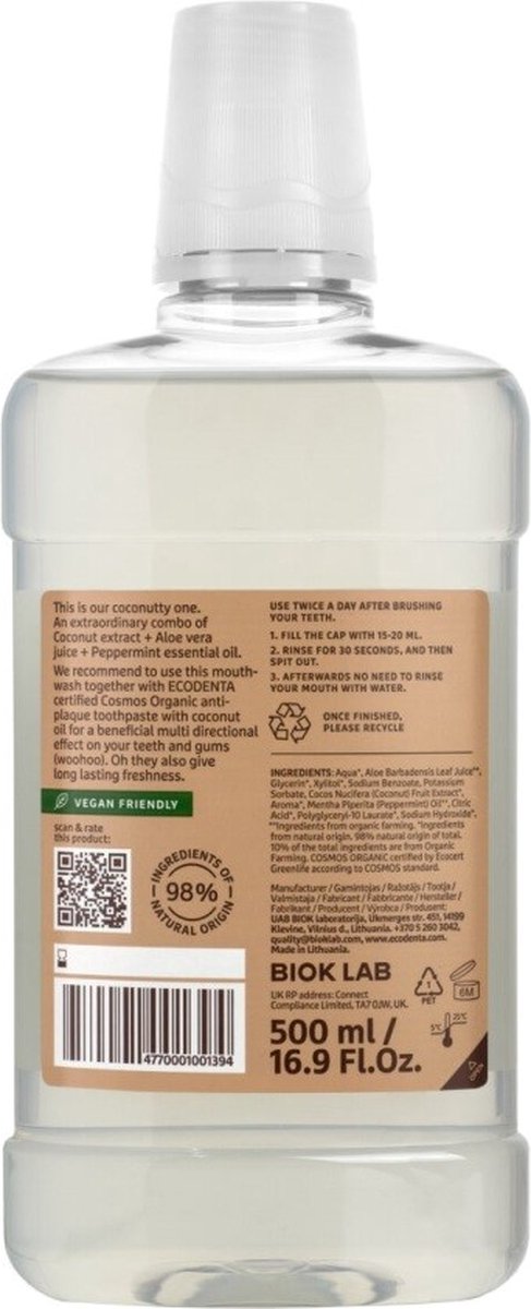 Ecodenta Minty Coconut Mouthwash