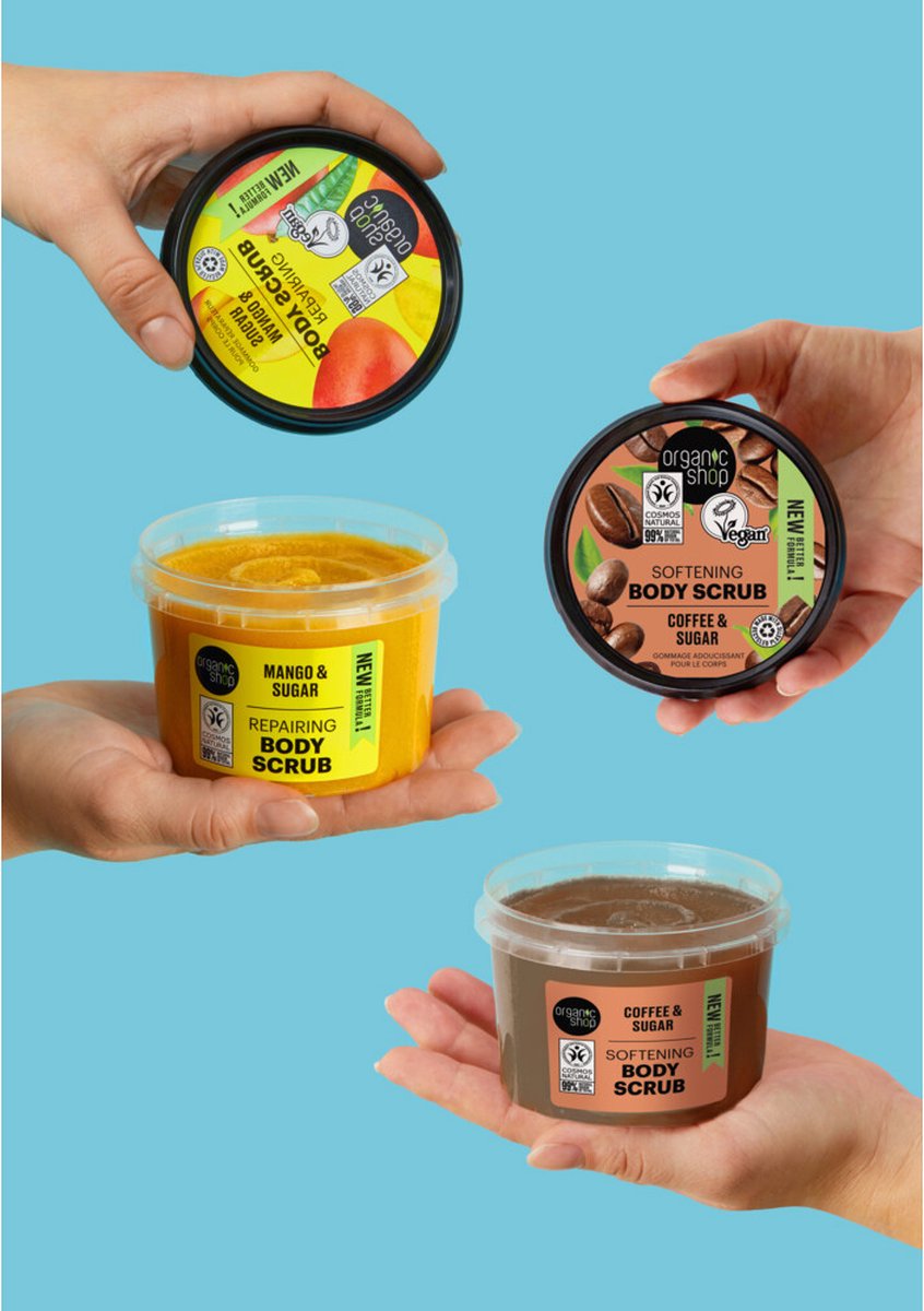 Organic Shop Foamy Body Scrub Brazilian Coffee