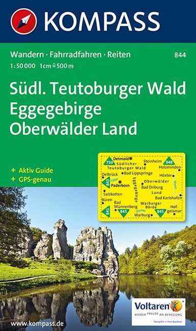 Kompass WK844 Südlicher Teutoburger Wald, Eggegebirge, Oberwälder Land