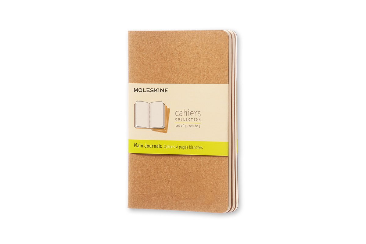 Moleskine Plain Cahier (set of 3) - Pocket