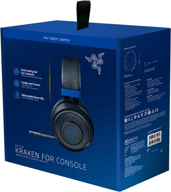 Razer Kraken Gaming Headset - PS4 + Nintendo Switch - - Zwart