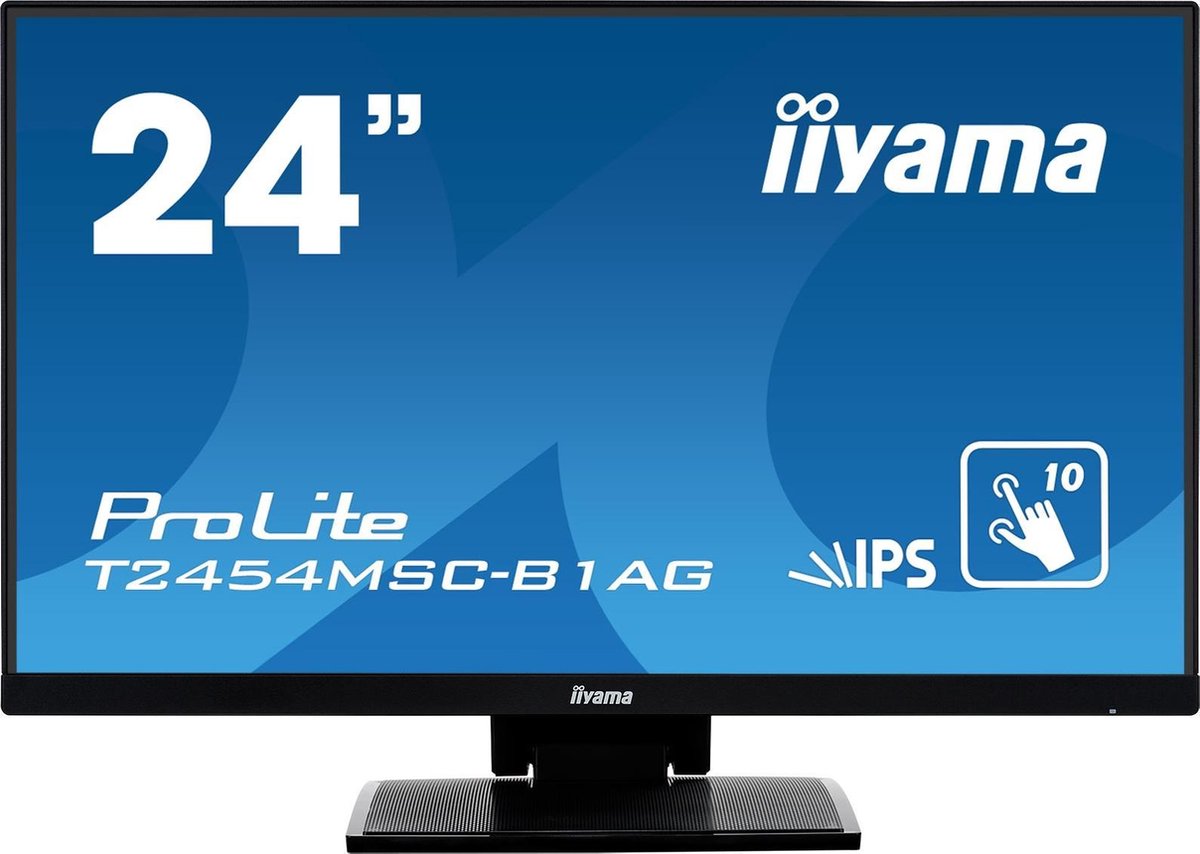 iiyama ProLite T2454MSC-B1AG touch screen-monitor 60,5 cm (23.8'') 1920 x 1080 Pixels Multi-touch Multi-gebruiker - Negro