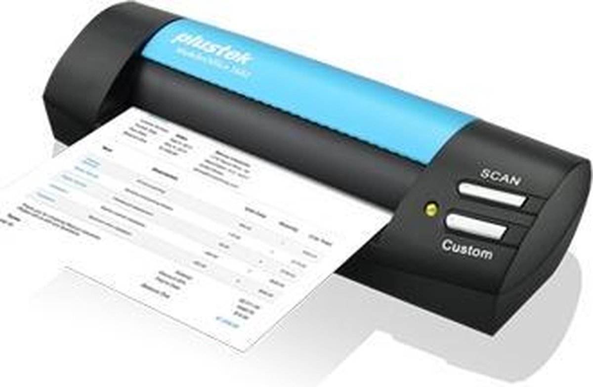 Plustek MobileOffice S602 1200 x 1200 DPI Visitekaartjesscanner, Blauw A6 - Zwart