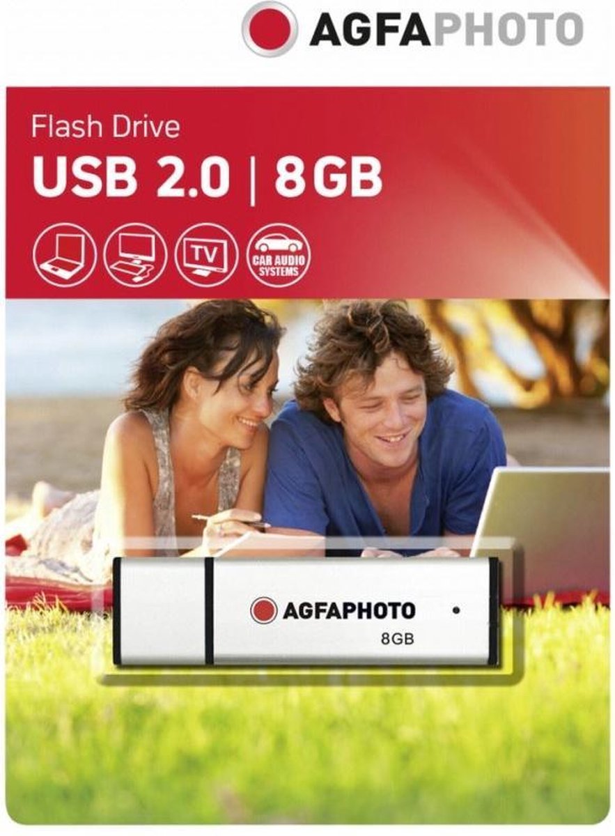 AgfaPhoto 10512 - USB-stick - 8 GB - Silver
