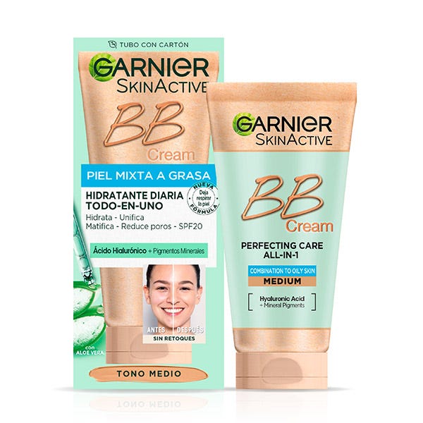 Garnier Bb Cream Piel Mixta A Grasa Spf20 Medio