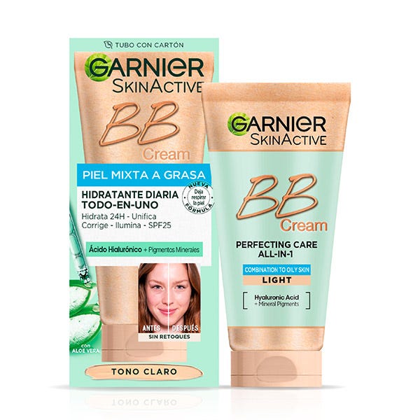 Garnier Bb Cream Piel Mixta A Grasa Spf20 Claro