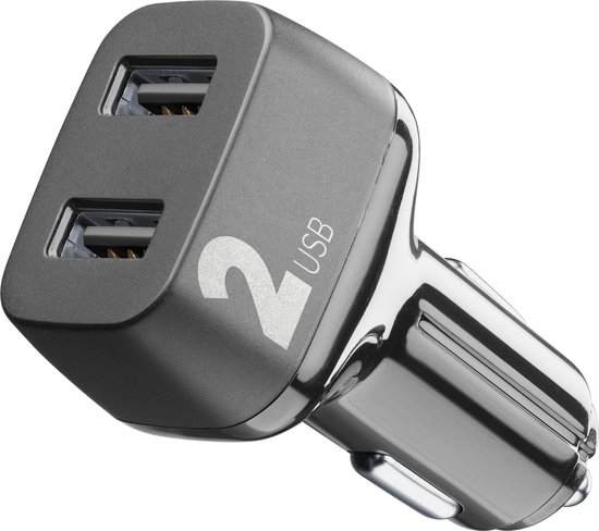 Car Charger Multipower 2 USB 18W - Zwart