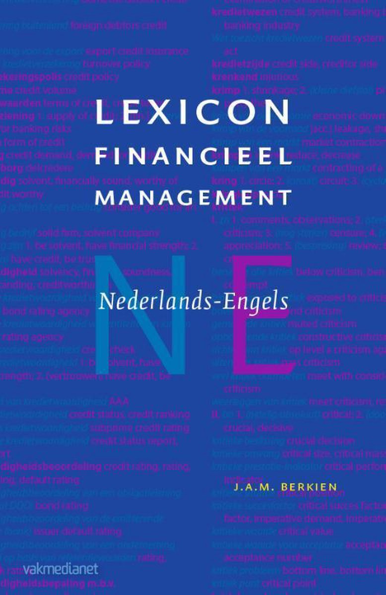 Vakmedianet Lexicon Financieel Management Nederlands-Engels