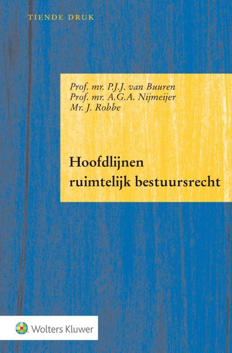 Hoofdlijnen ruimtelijk bestuursrecht