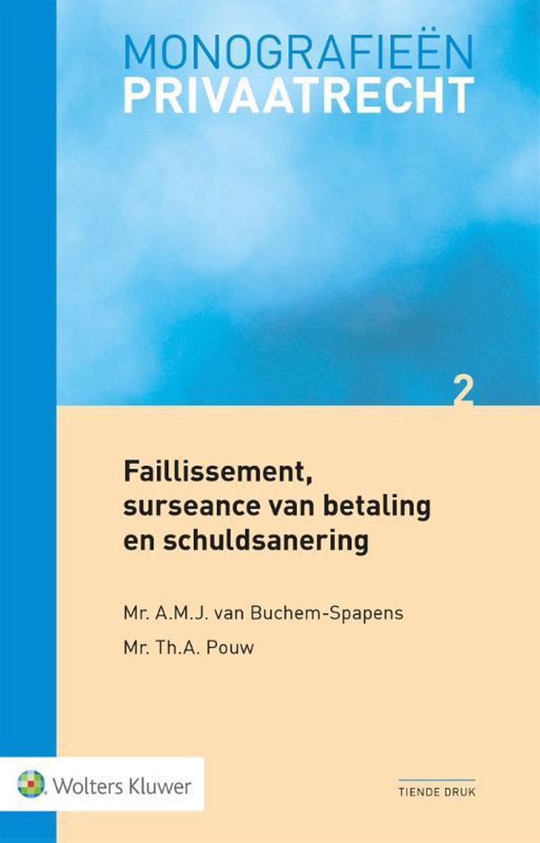 Wolters Kluwer Nederland B.V. Faillissement, surseance van betaling en schuldsanering