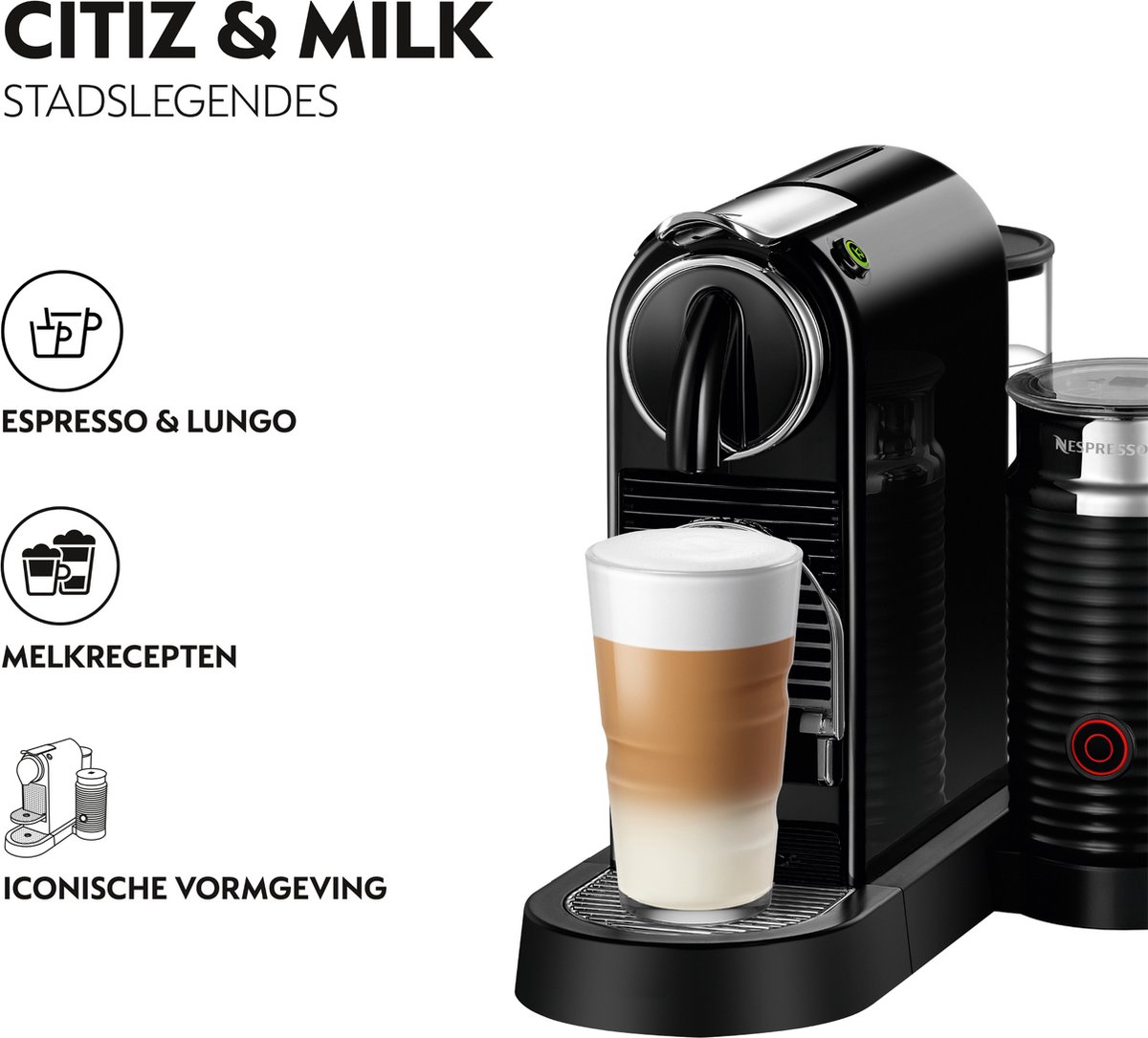 Magimix Nespresso CitiZ & Milk M196 - Zwart