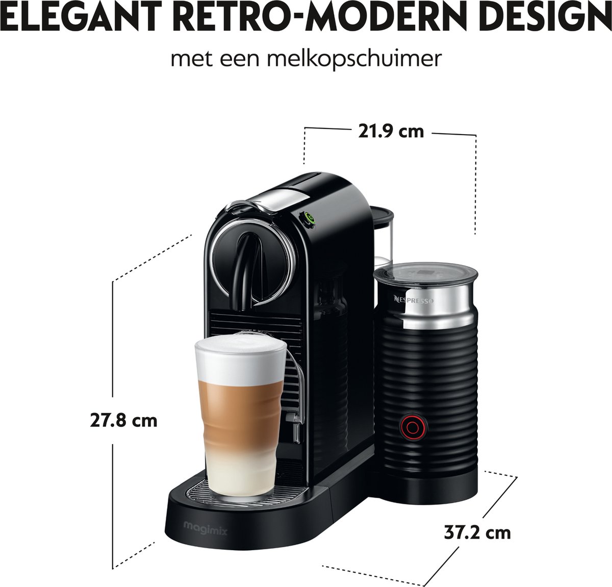 Magimix Nespresso CitiZ & Milk M196 - Zwart