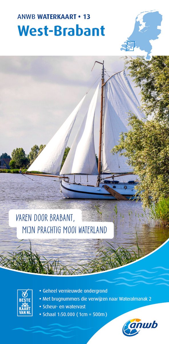 Anwb Waterkaart 13. West-Brabant
