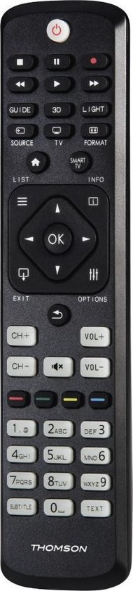 Thomson ROC1128PHI Vervangbare Afstandsbediening voor Philips-tv's - Zwart