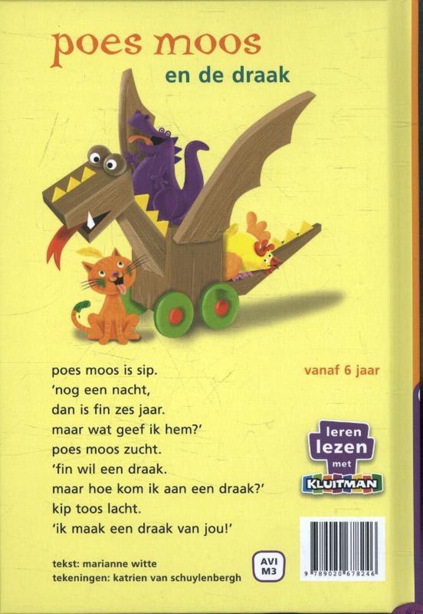 Leren lezen met Kluitman Poes Moos en de draak