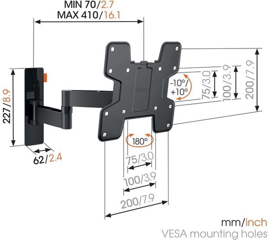 Vogels Vogel's Wall 3145 - Zwart