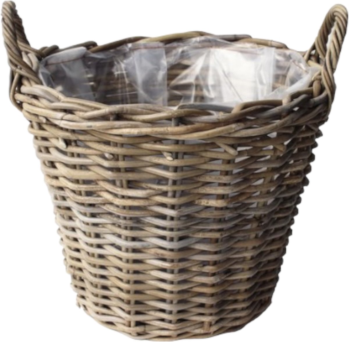 Van der Leeden Rieten Mand Met Handvaten - Aardappelmand Vò37 Cm - Hoogte 30 Cm - Beige