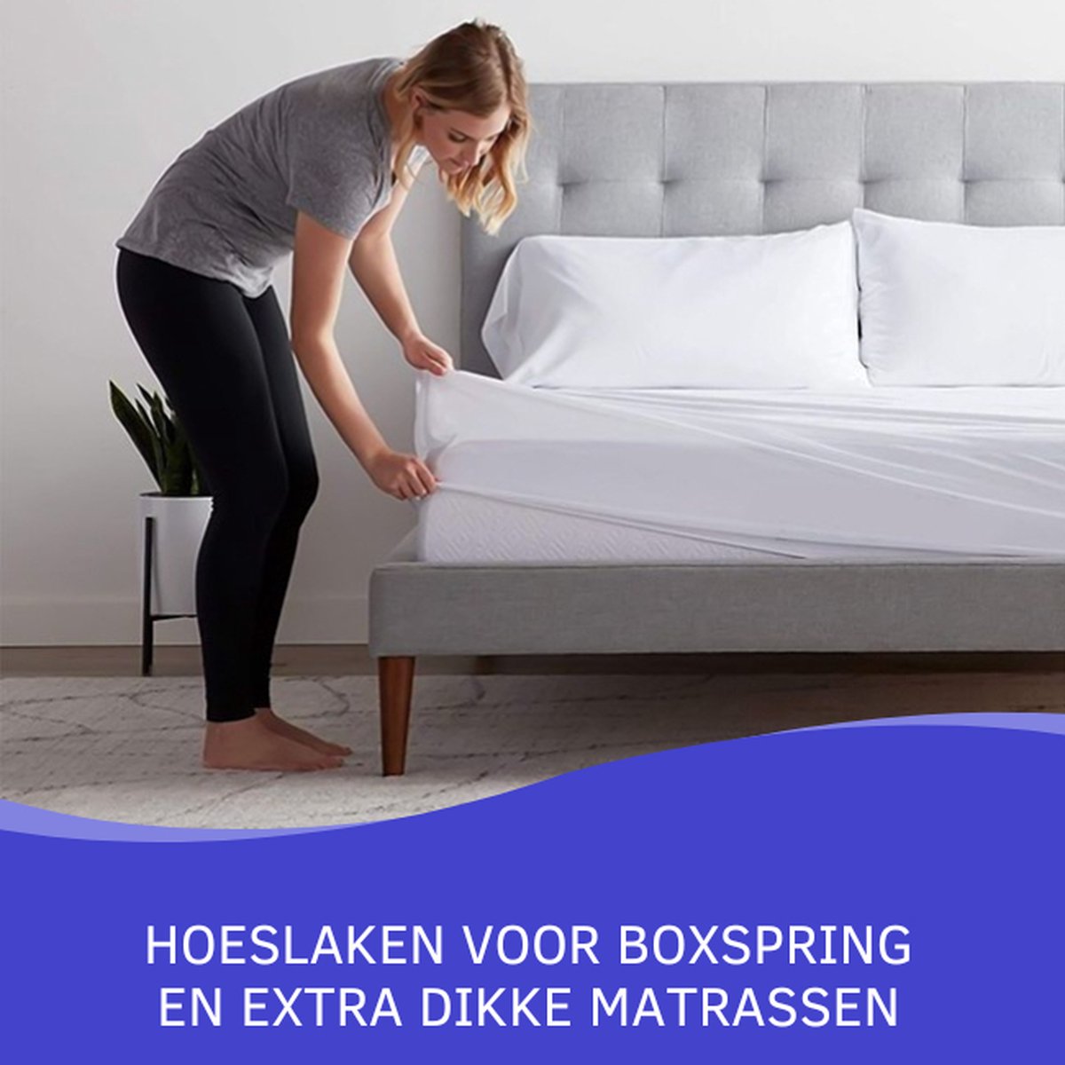 Slaaptextiel Zavelo Double Jersey Hoeslaken Warm Taupe-2-persoons (140x200 Cm)