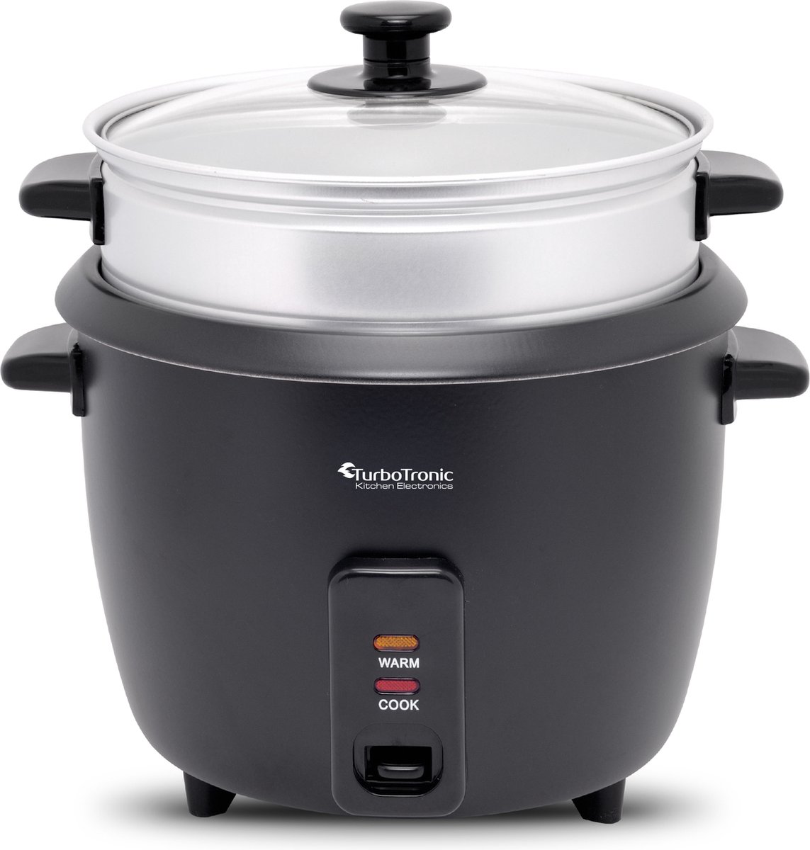 TurboTronic Rc1p Rijstkoker En Slowcooker - 1 Liter - Zwart