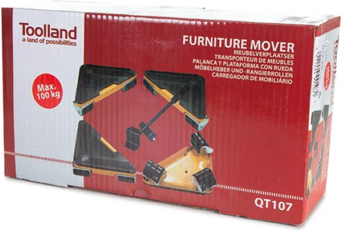 Toolland Meubelverplaatser - Zware Lasten - Max. Belasting 100 Kg - 4 St.