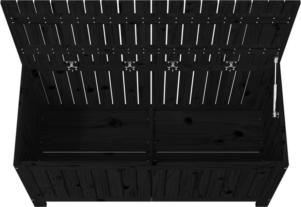 Vidaxl Tuinbox 115x49x60 Cm Massief Grenenhout - Zwart